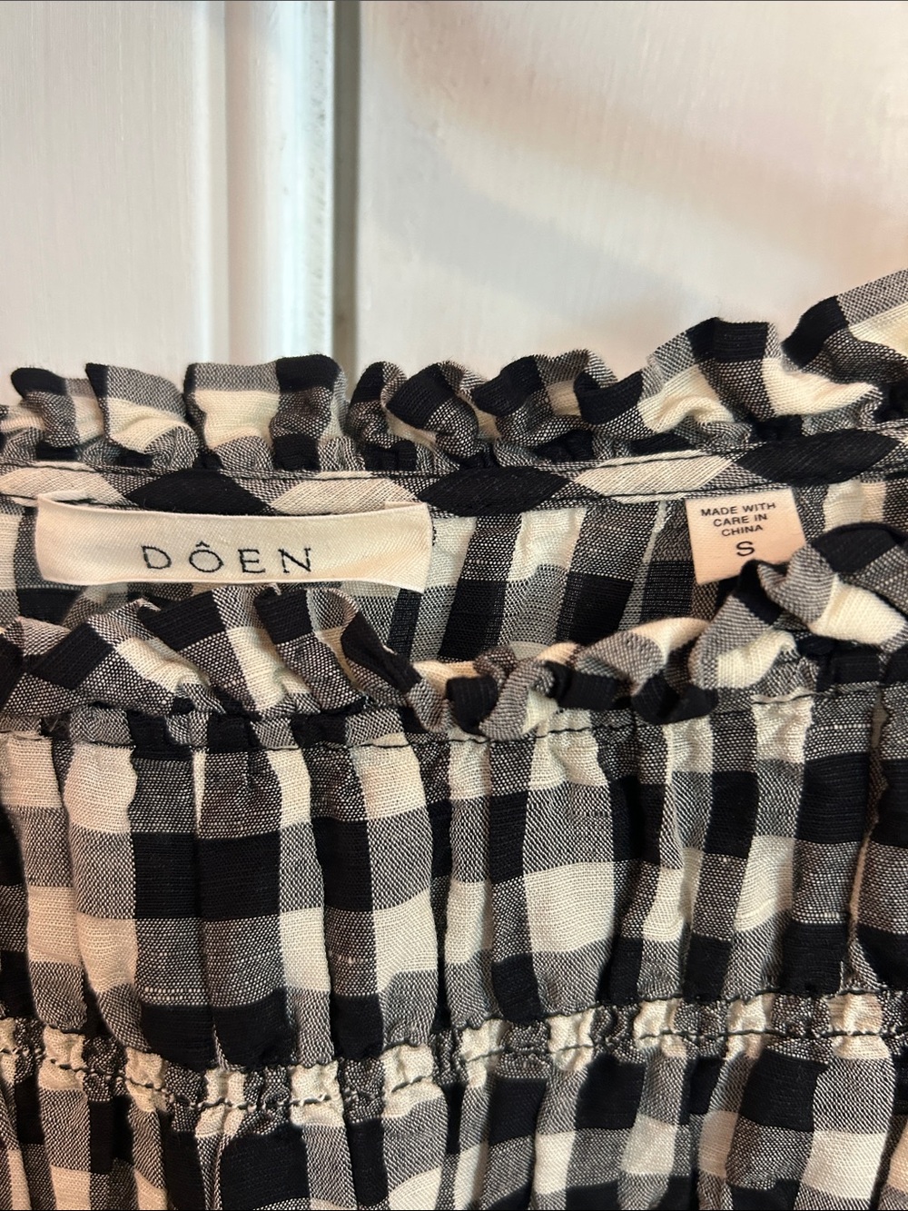 Doen Rizzo Gingham Smocked Mini Dress - Picture 4 of 5